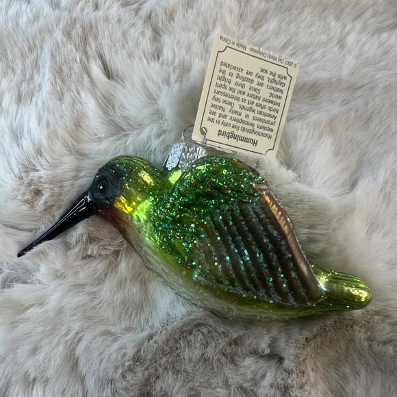 NIB 4x Old World Christmas Blown Glass Hummingbird, Cardinal, Koala, & Hippo - Picture 9 of 9